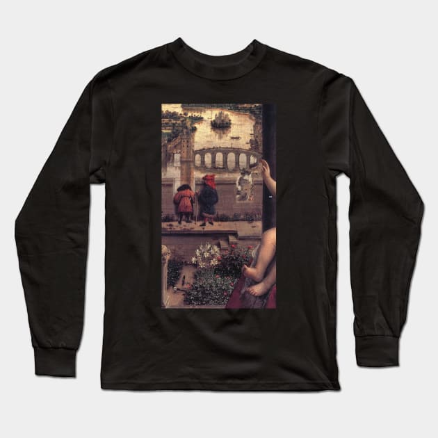 the virgin of the chancellor rolin detail 1436 1 - Jan van Eyck Long Sleeve T-Shirt by Kollagio